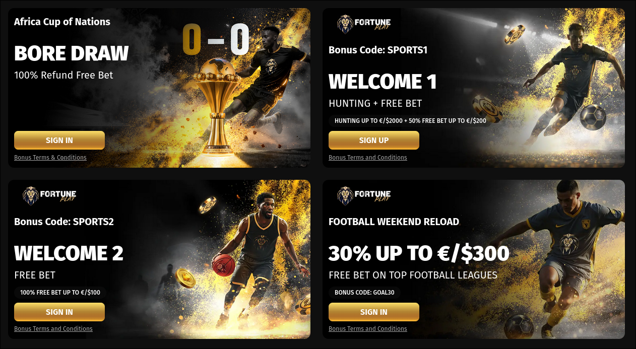 Fortune Play betting casino bonuses