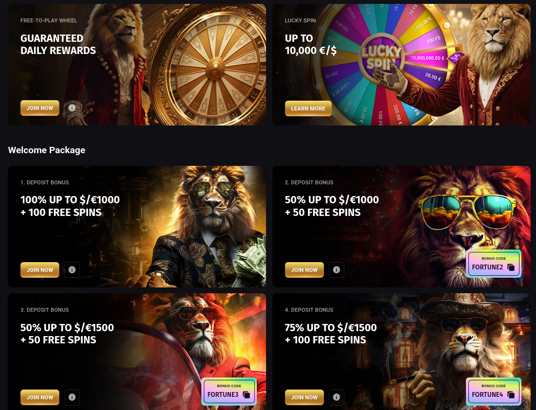 Fortuneplay Casino bonuses and promotional offers interface