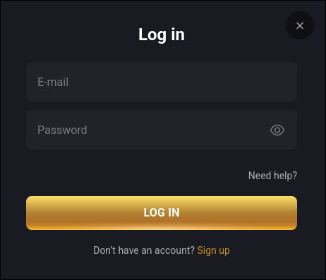 Fortuneplay casino login screen example